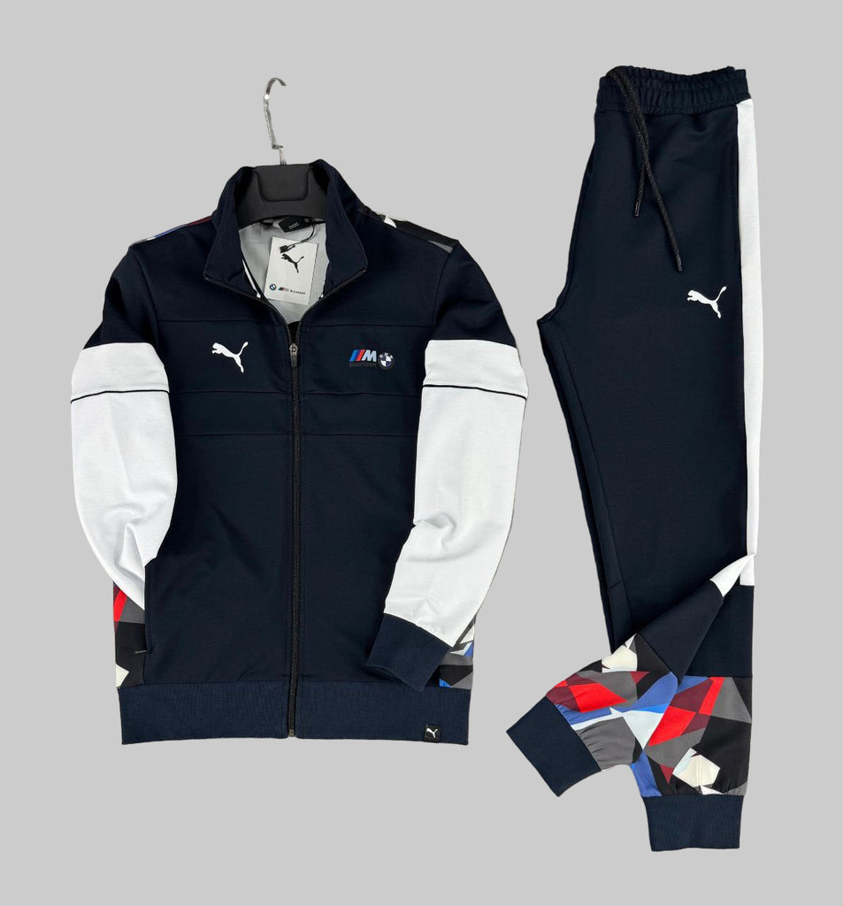 Trening bărbătesc Puma, albastru închis cu emblemă BMW