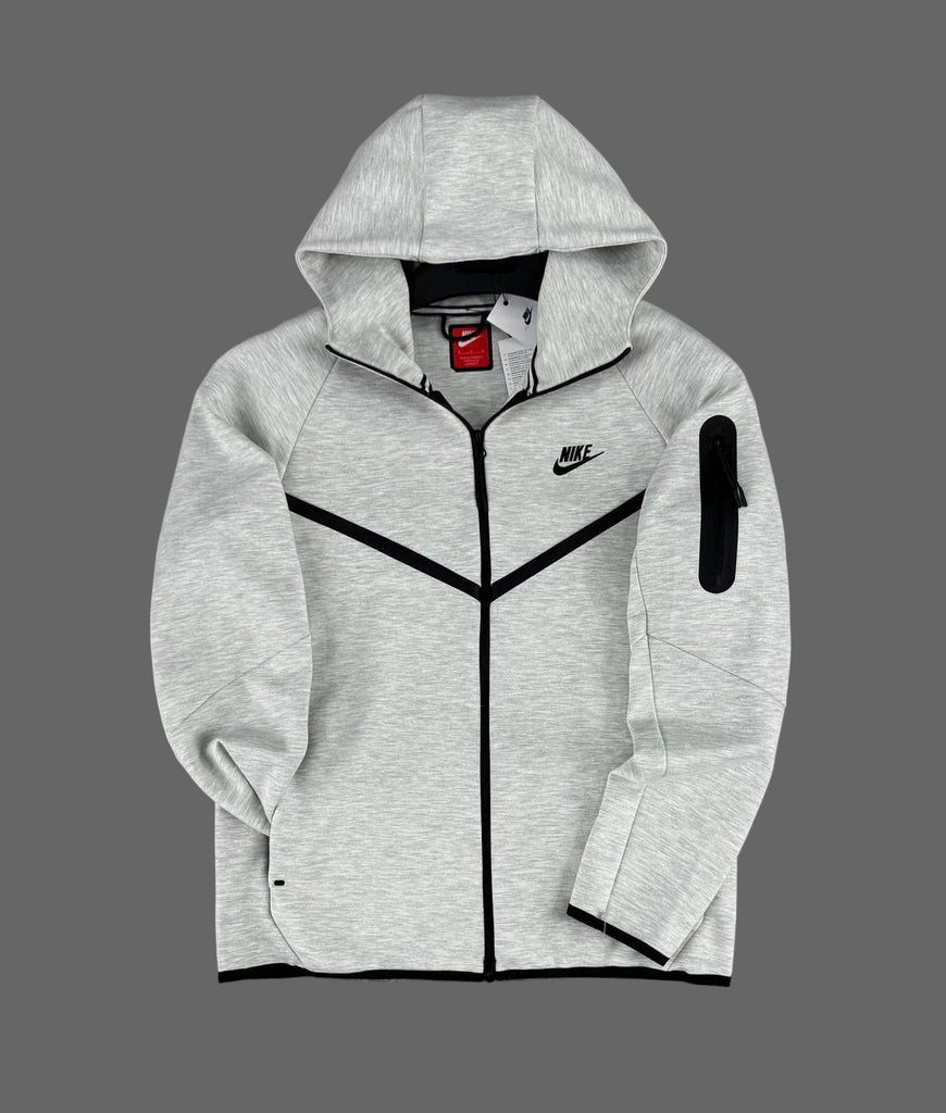 Hanorac bărbătesc cu fermoar Nike Tech Fleece, gri clasic