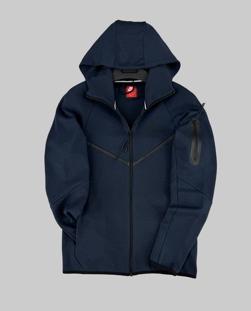 Hanorac bărbătesc cu fermoar Nike Tech Fleece, albastru închis