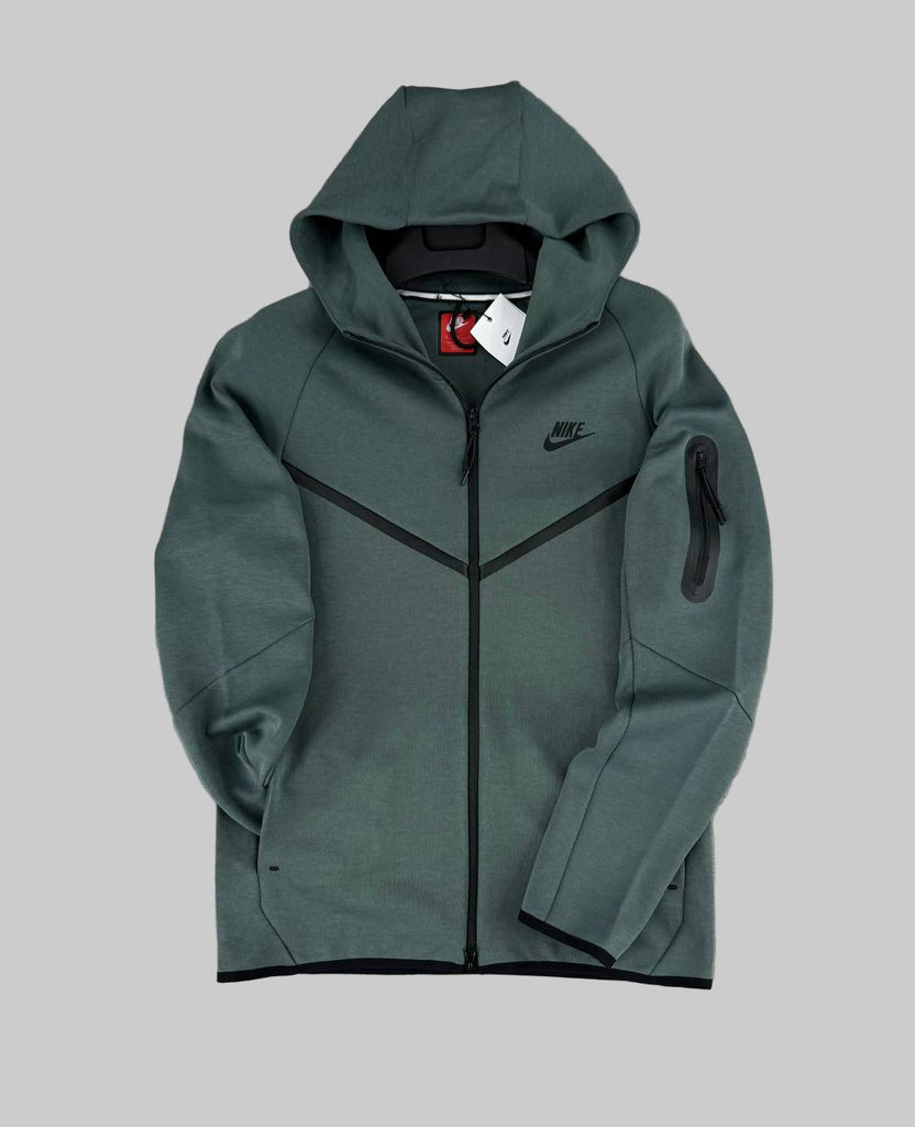 Hanorac bărbătesc cu fermoar Nike Tech Fleece, verde petrol