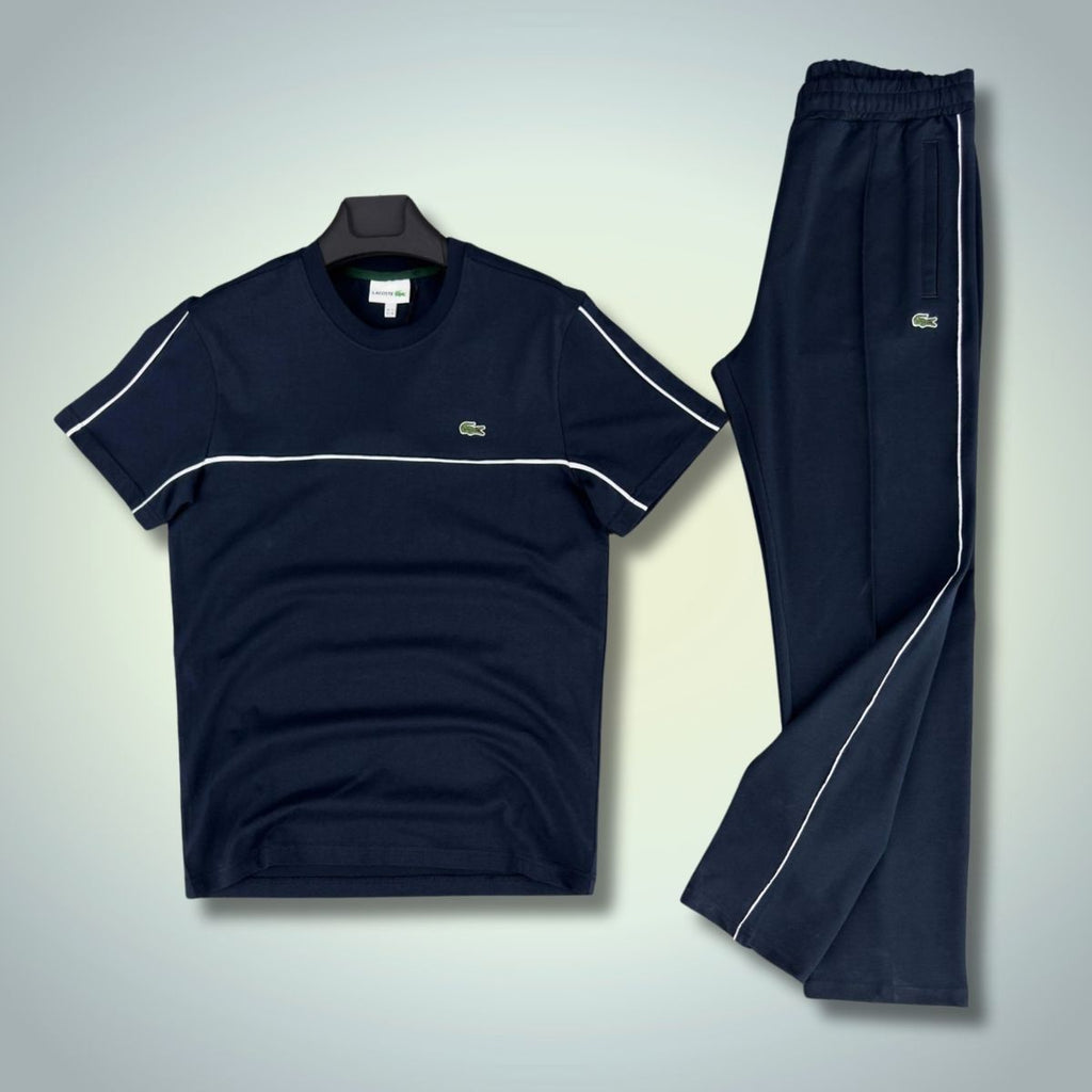 Set de vară bărbați Lacoste, albastru închis. Calitate premium