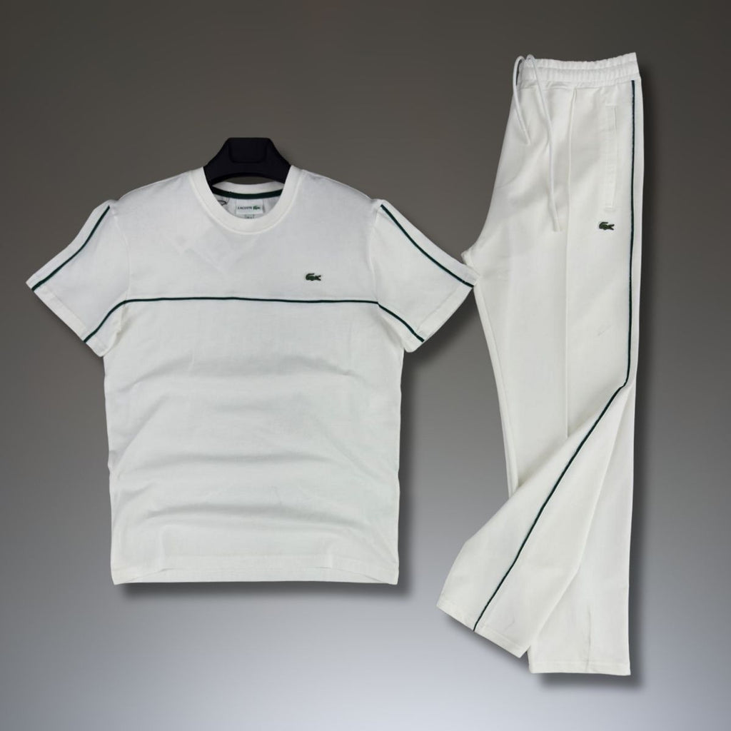 Set de vară bărbați Lacoste, alb, 2025. Calitate premium