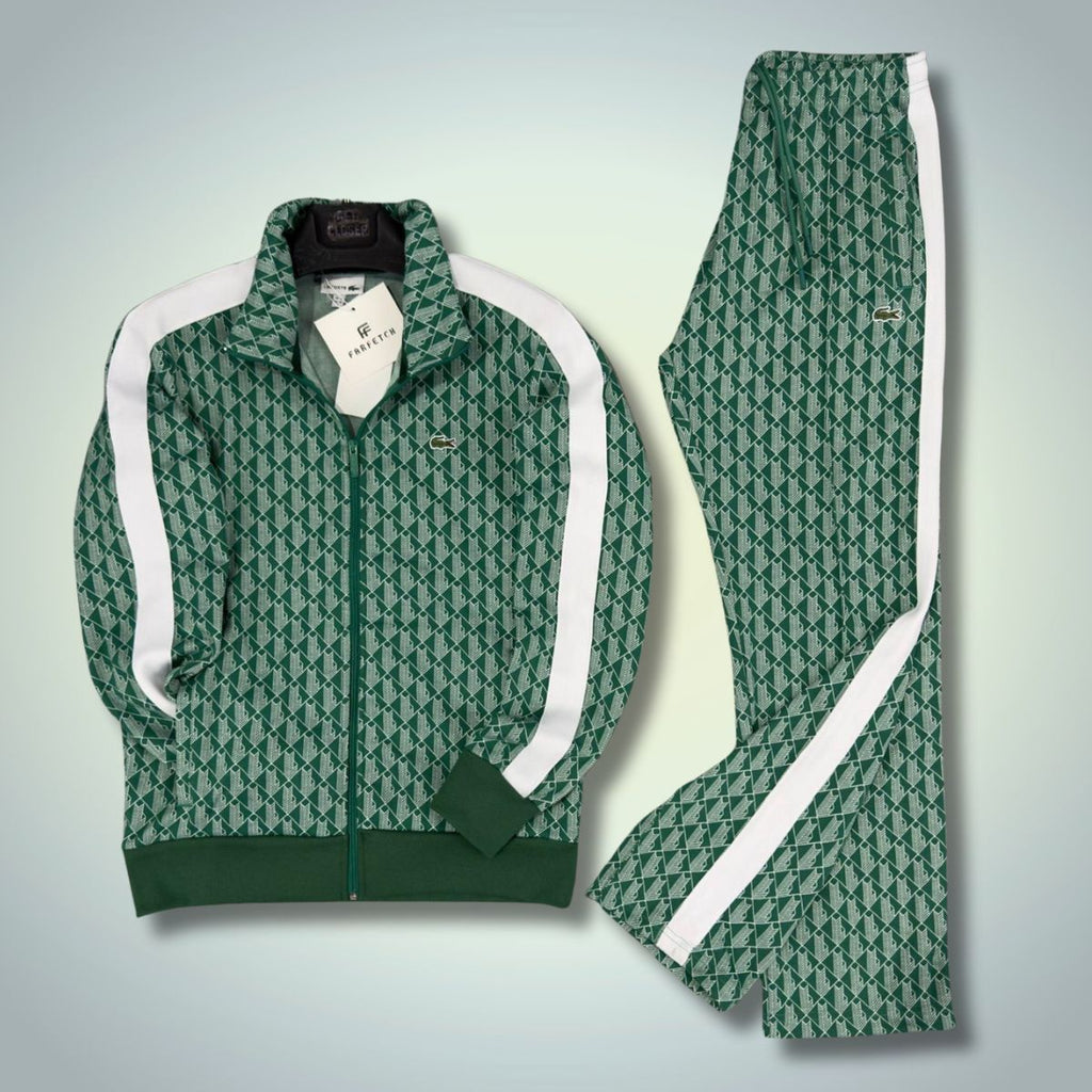 Trening Lacoste pentru bărbați, Jacquard Monogram, verde. Calitate premium