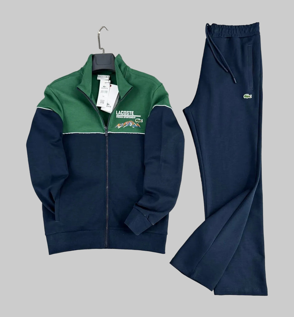 Trening Lacoste pentru bărbați, albastru închis cu verde