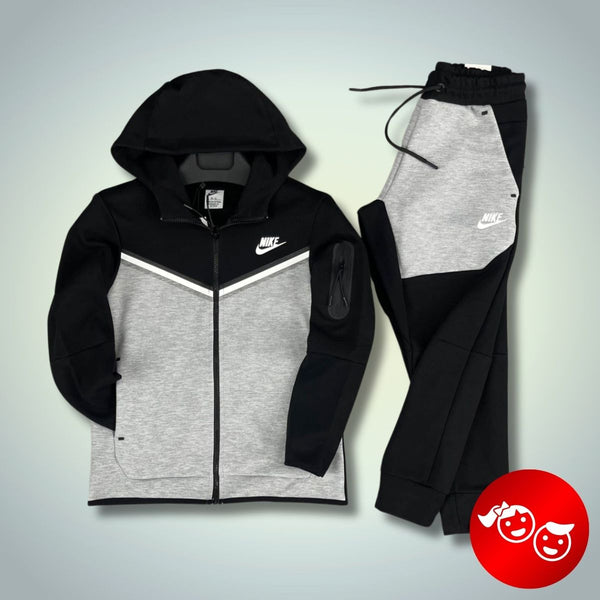 Trening Nike Tech Fleece pentru copii, negru-gri. Calitate premium