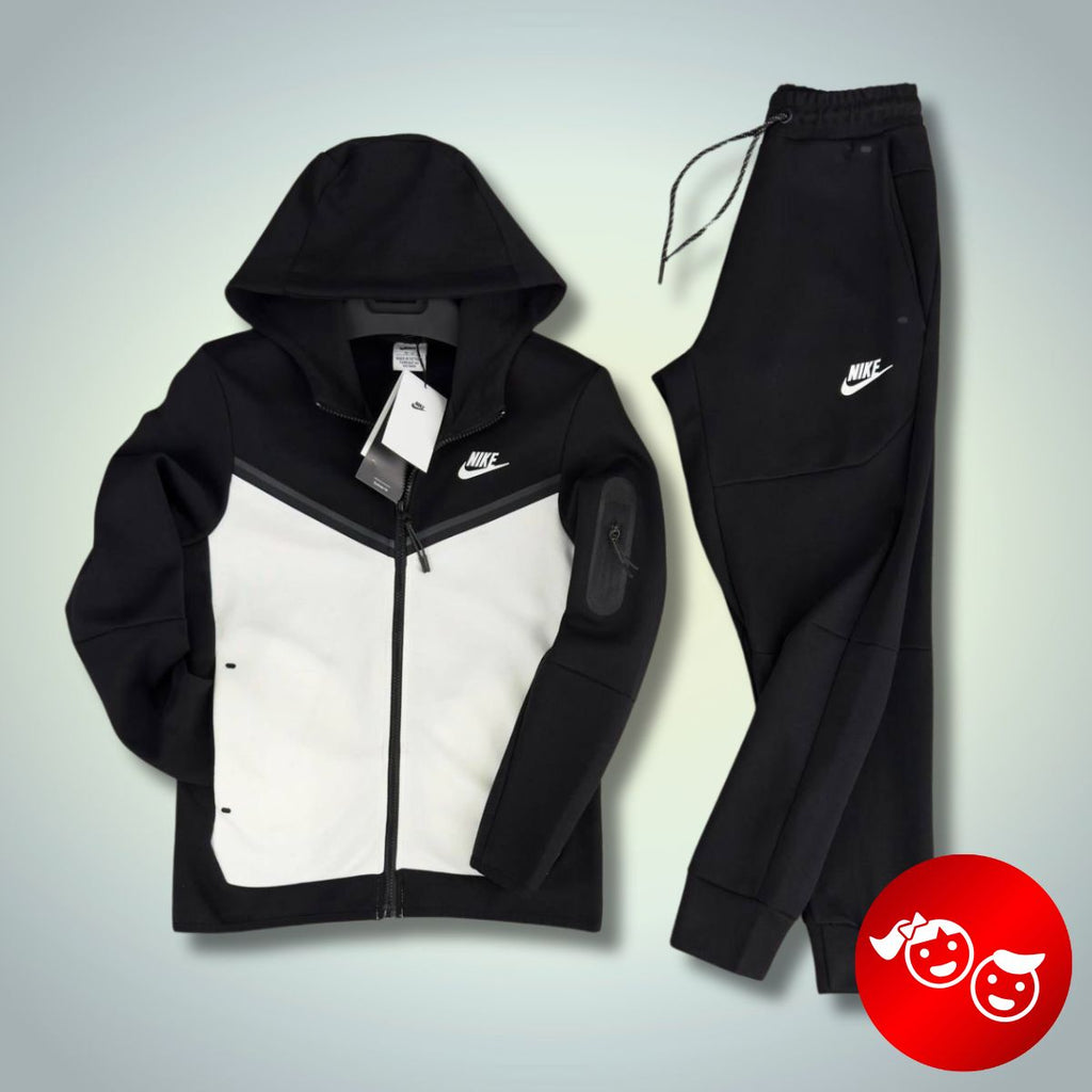 Trening Nike Tech Fleece pentru copii, negru și alb. Calitate premium