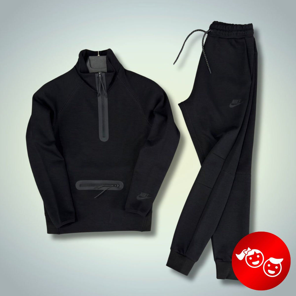 Trening Nike Tech Fleece pentru copii, negru. Model 2024. Calitate premium