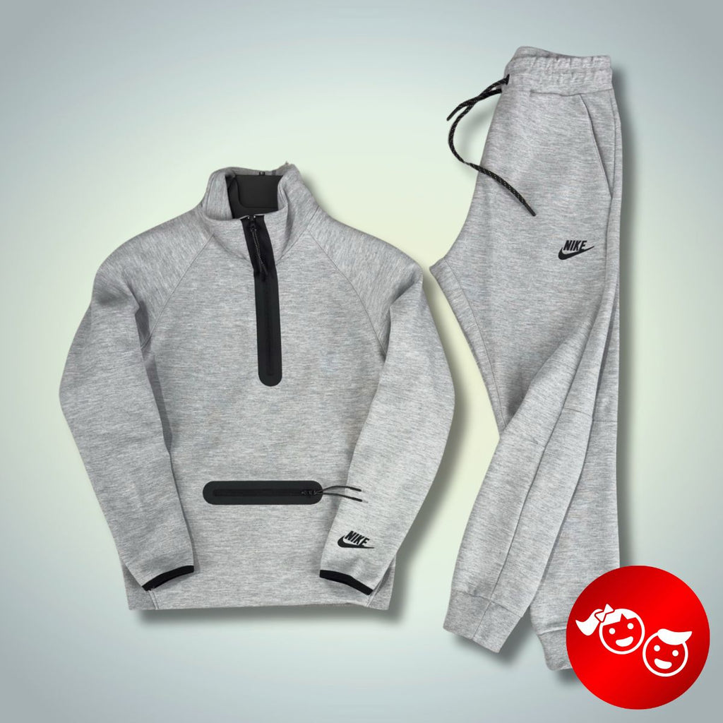 Trening Nike Tech Fleece pentru copii, gri clasic. Model 2024. Calitate premium