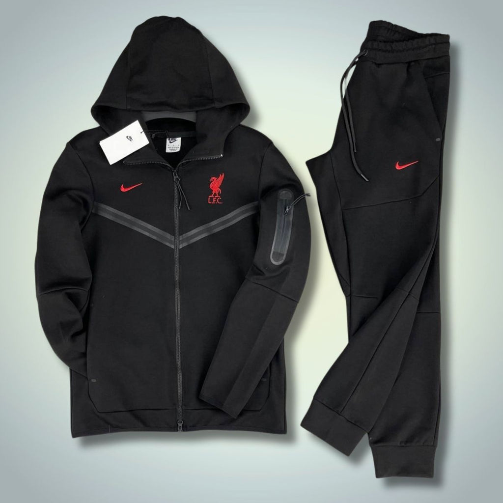 Trening Nike Liverpool Tech Fleece pentru bărbați, negru. Calitate premium