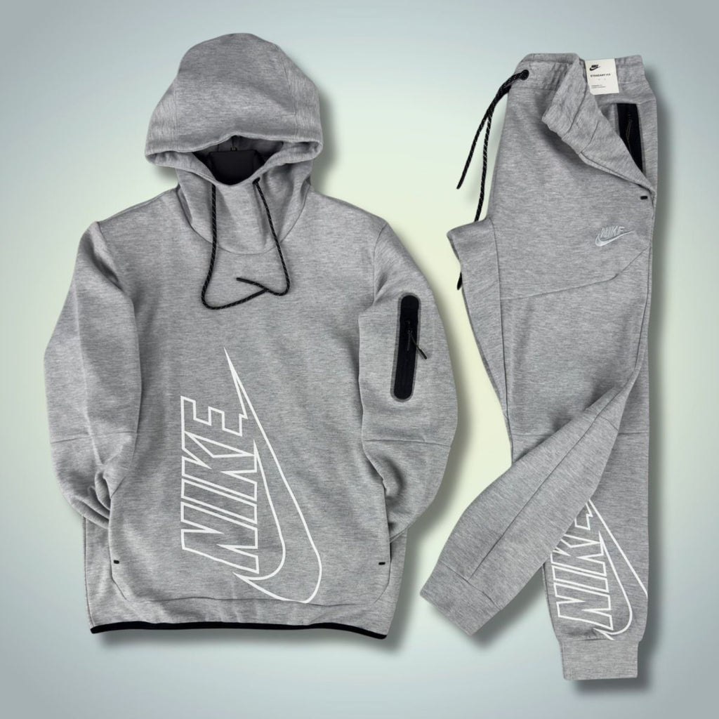 Trening Nike Tech Fleece pentru bărbați, fără fermoar, gri. Calitate premium