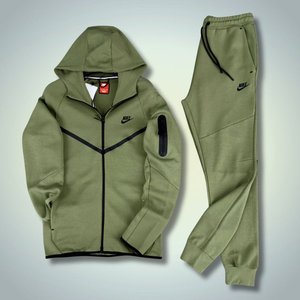 Trening pentru bărbați Nike Tech Fleece, verde măsliniu. Model 2024. Calitate premium