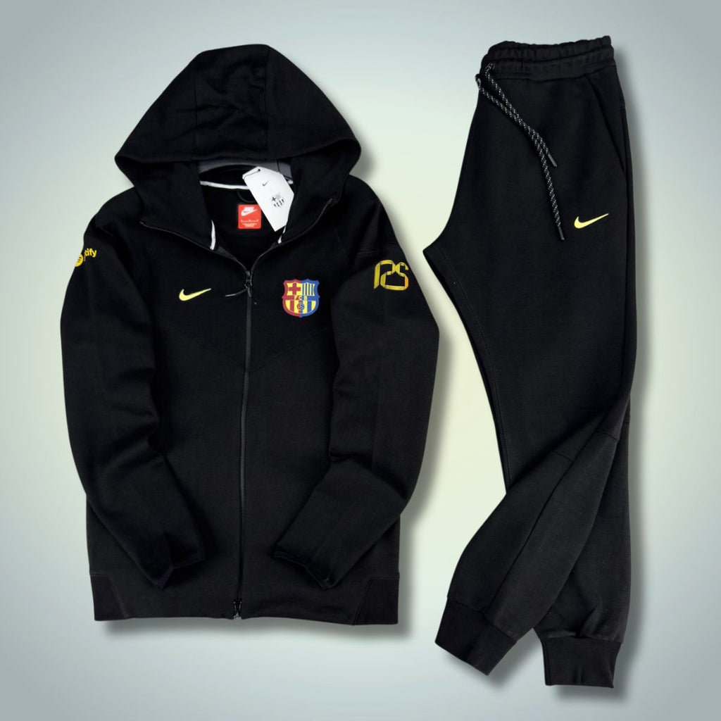 Trening Nike Barcelona Tech Fleece pentru bărbați, negru. Calitate premium