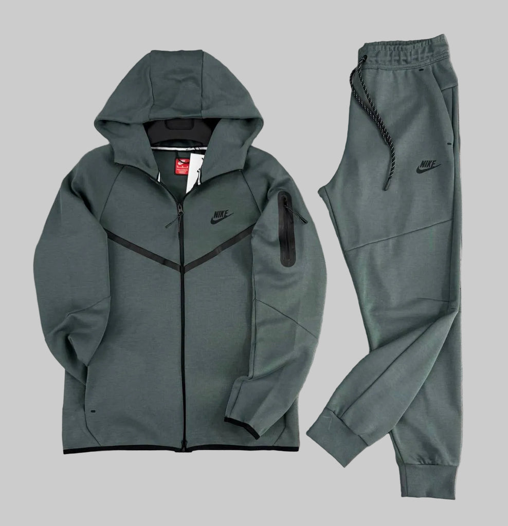 Trening bărbăti Nike Tech Fleece, culoare gri verde închis /petrol/