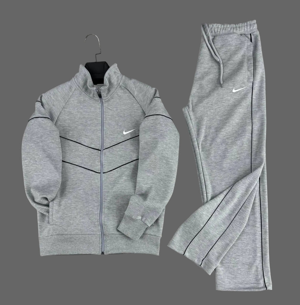 Trening bărbătesc Nike, gri cu două dungi negre