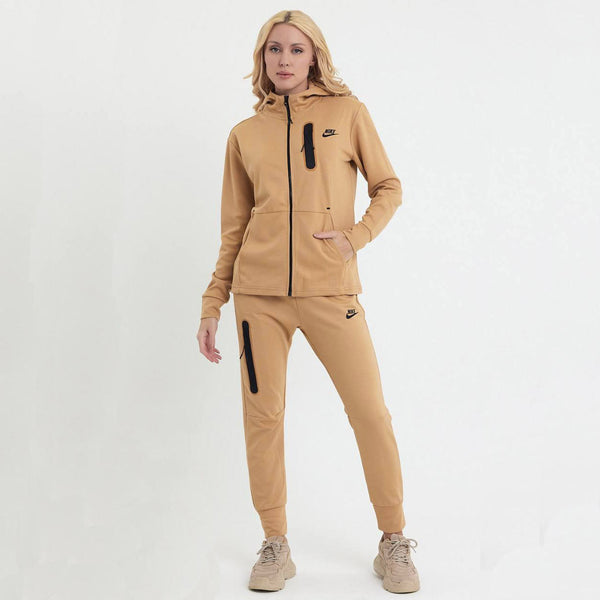 Trening Nike Tech Fleece pentru femei, bej închis. Calitate premium