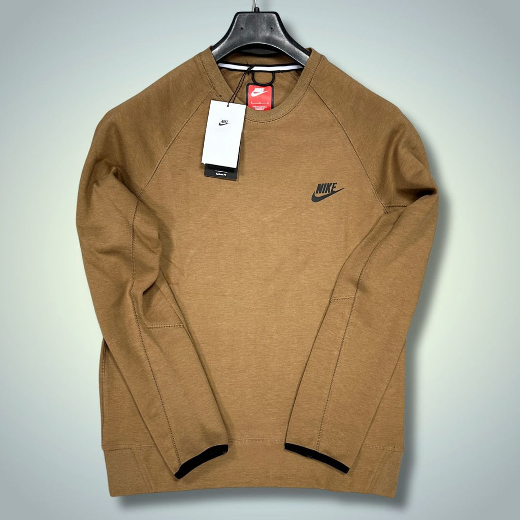 Bluză Nike Tech Fleece pentru bărbați, maro. Calitate premium