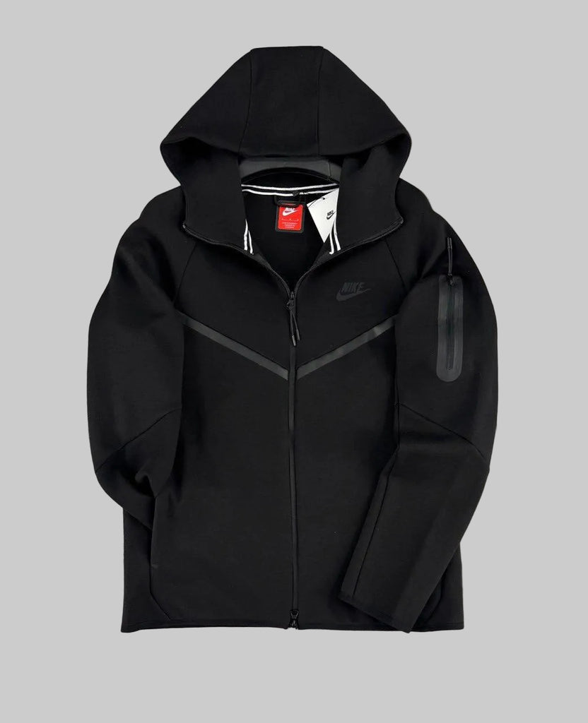 Hanorac bărbătesc cu fermoar Nike Tech Fleece, negru