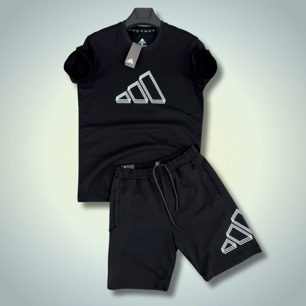 Set cu pantaloni scurți pentru bărbați Adidas, Negru. Calitate premium