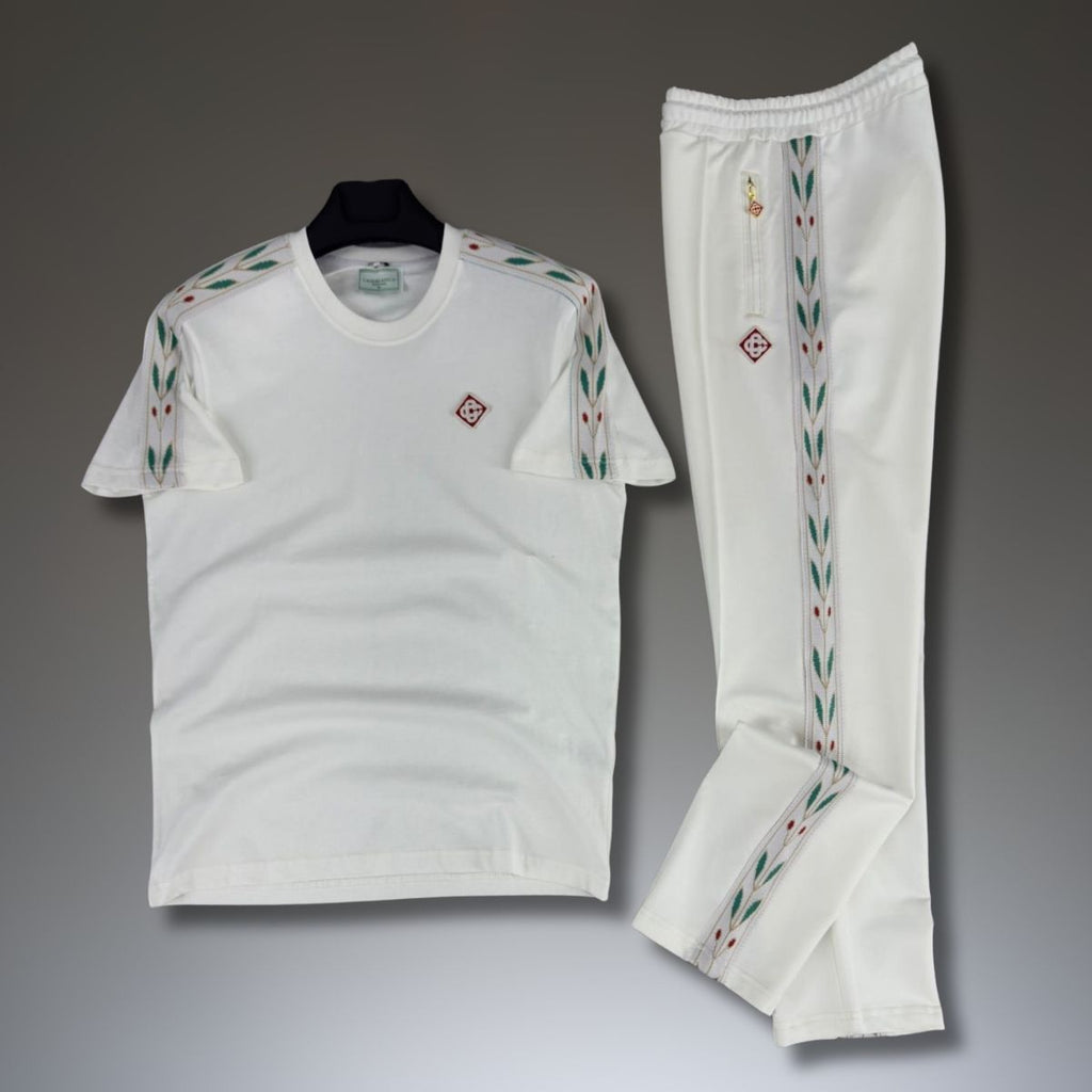 Set de vară bărbați Casablanca, alb. Calitate premium