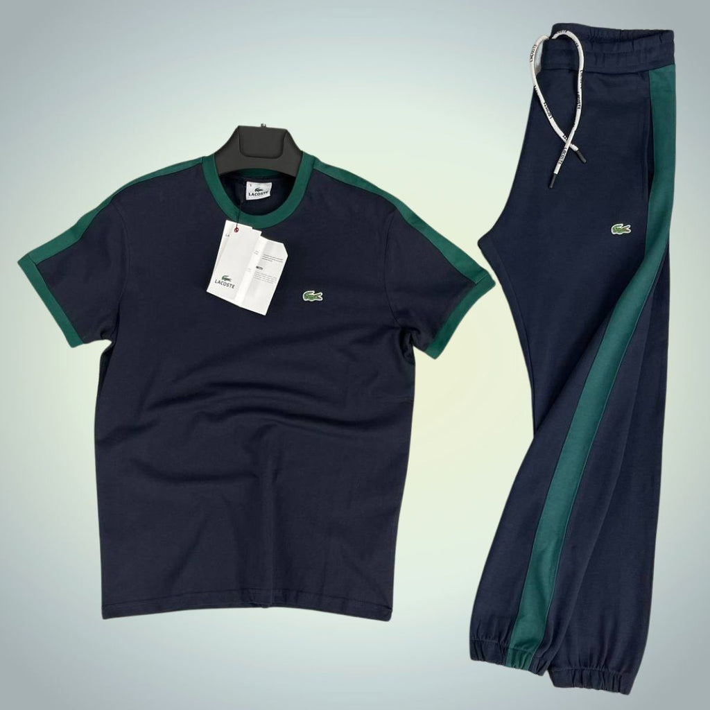 Set de vară bărbați Lacoste, albastru - verde. Calitate premium