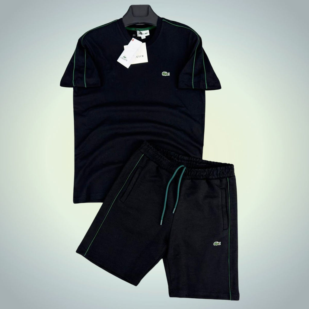 Set cu pantaloni scurți pentru bărbați Lacoste, negru. Calitate premium