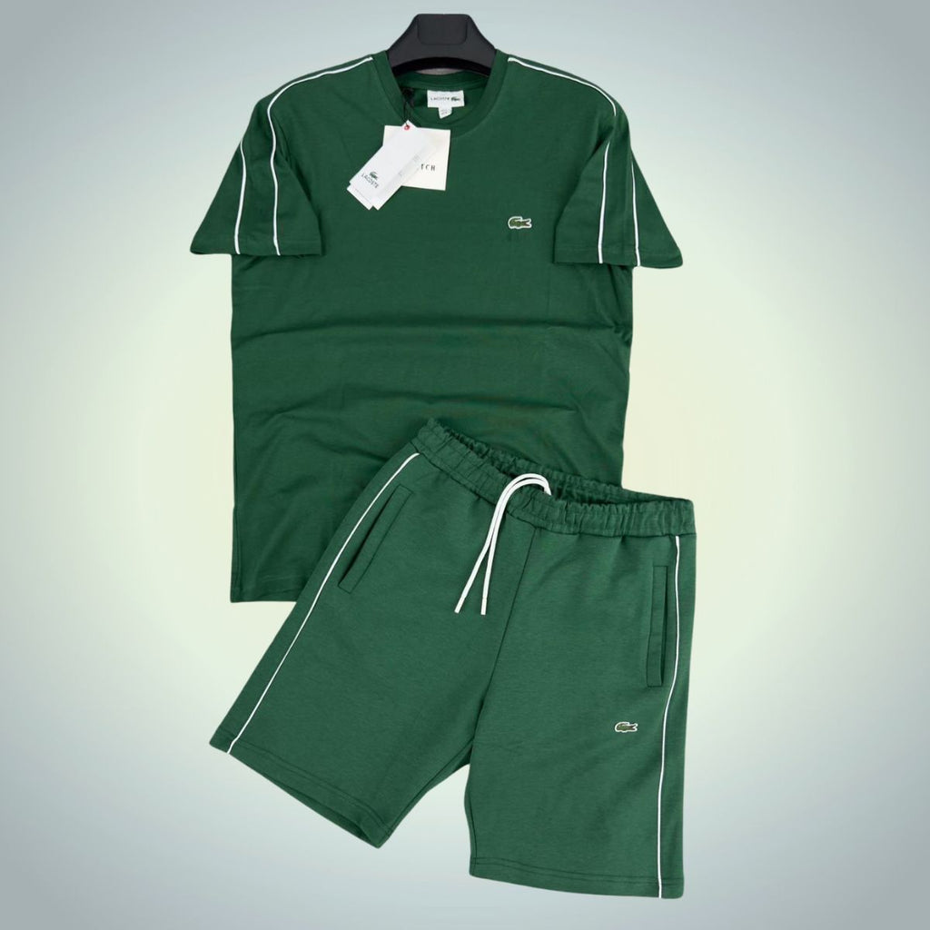 Set cu pantaloni scurți pentru bărbați Lacoste, verde. Calitate premium