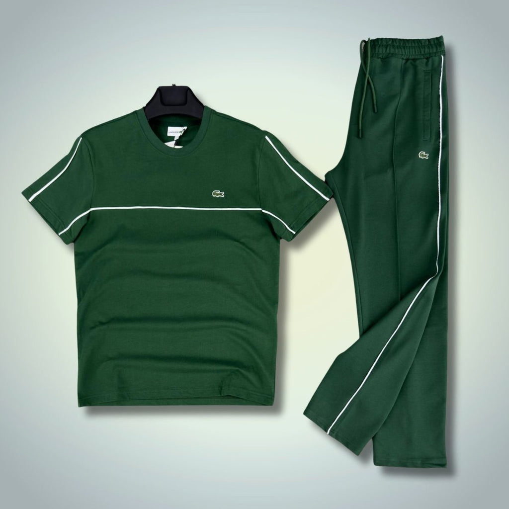 Set de vară bărbați Lacoste, verde. Calitate premium