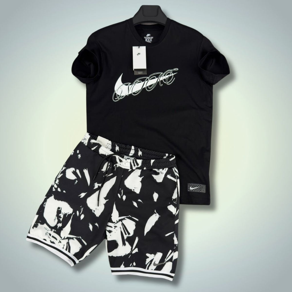 Set cu pantaloni scurți elastici pentru bărbați Nike, Negru. Calitate premium