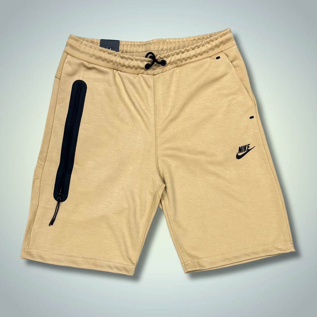 Pantaloni scurți sport Nike Tech Fleece 2024 pentru bărbați, bej. Calitate premium