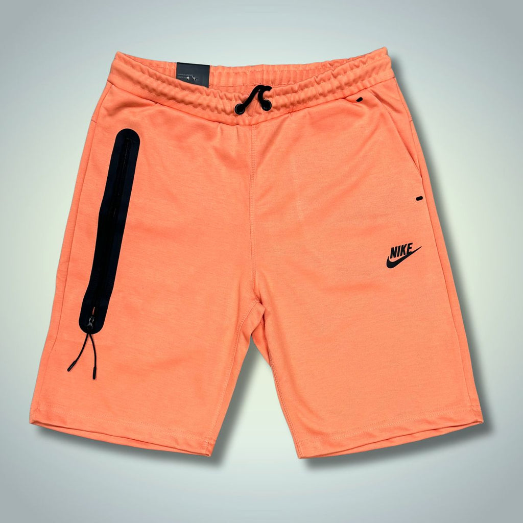 Pantaloni scurți sport Nike Tech Fleece 2024 pentru bărbați, portocaliu. Calitate premium