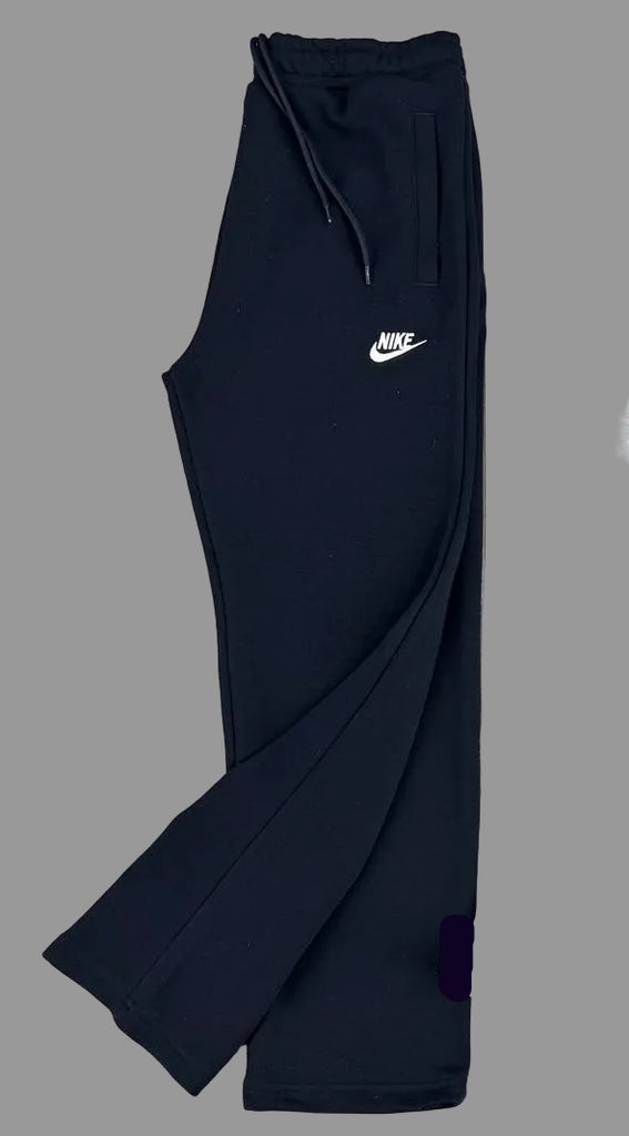 Pantaloni de trening Nike pentru bărbați, albastru închis cu emblemă albă, croială dreaptă