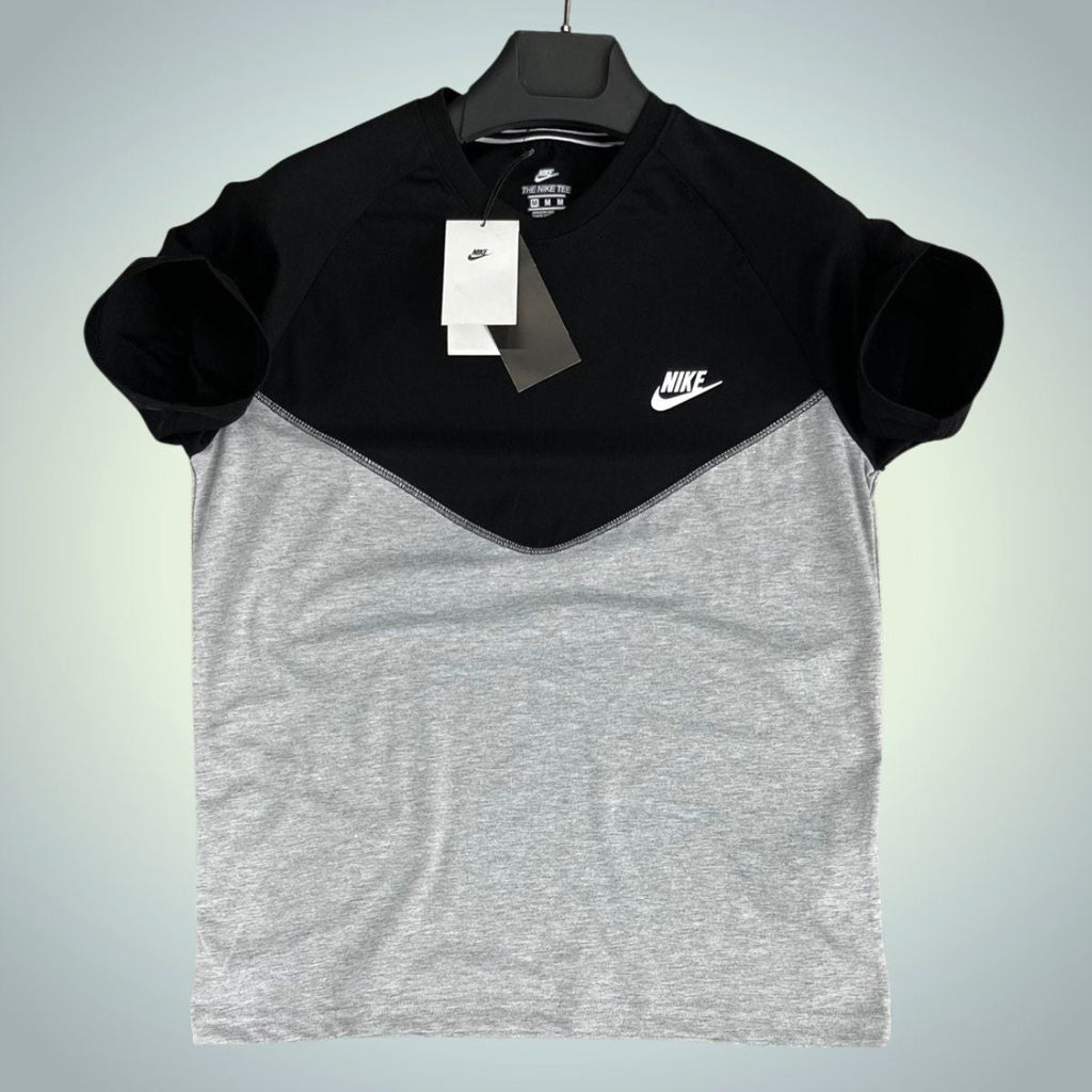 Tricou bărbați Nike Tech Fleece, Negru - Gri, Model 2024. Calitate premium