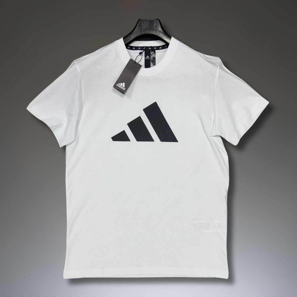 Tricou bărbați Adidas, Aproape Alb, Logo Negru. Calitate premium