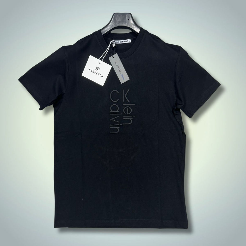 Tricou bărbați Calvin Klein, Negru, Logo Brodat. Calitate premium