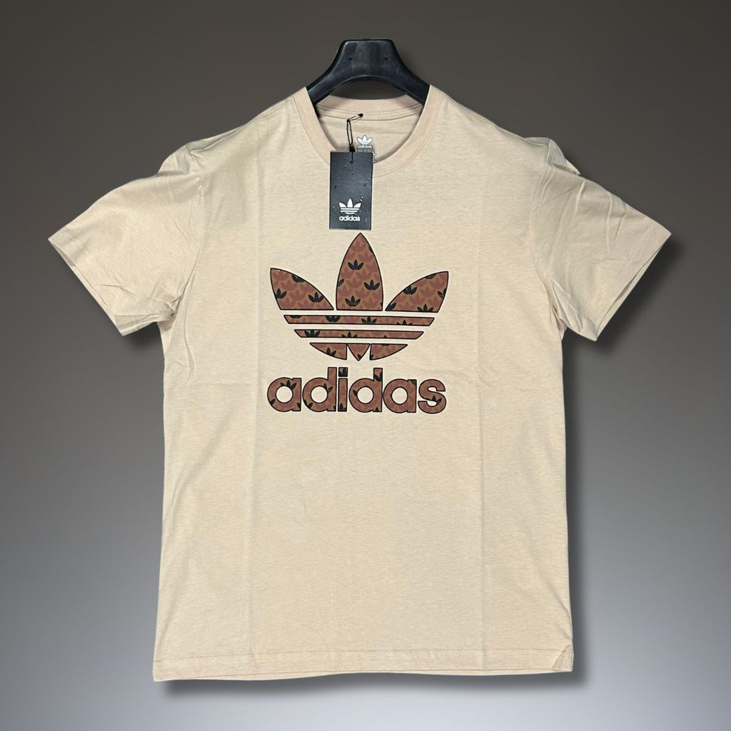 Tricou bărbați Adidas, Bej, Logo Clasic. Calitate premium