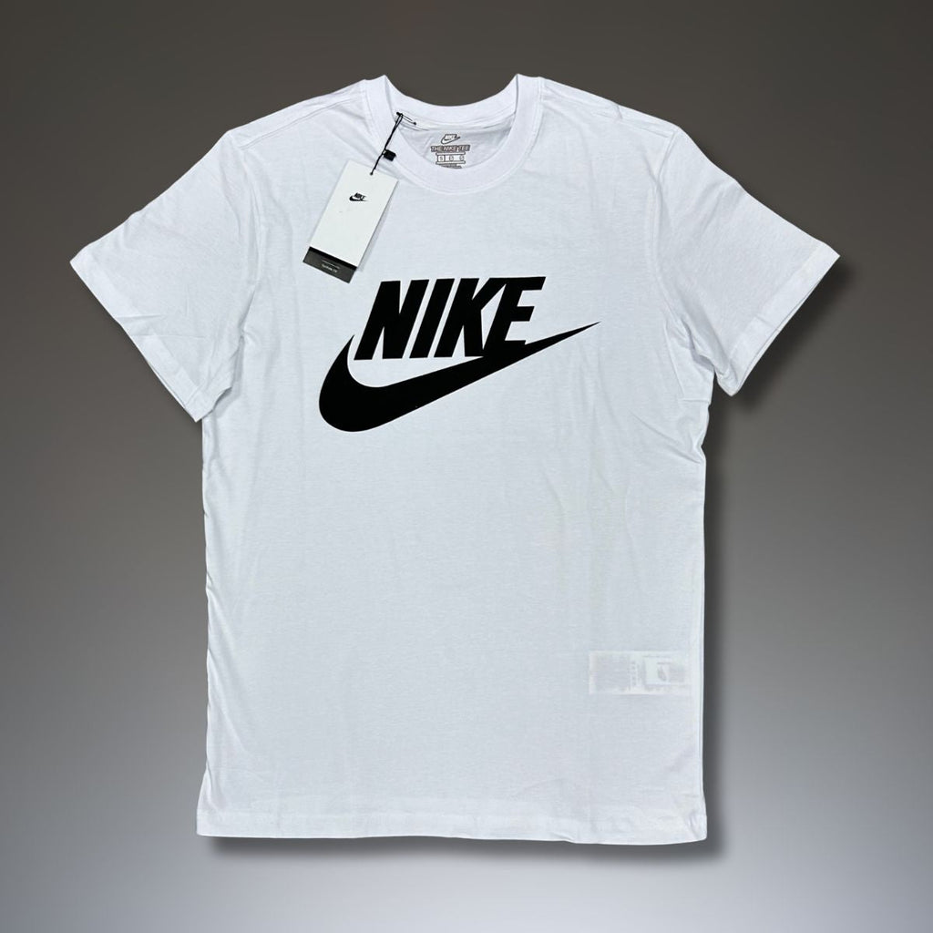 Tricou bărbați Nike, alb, logo negru. Calitate premium