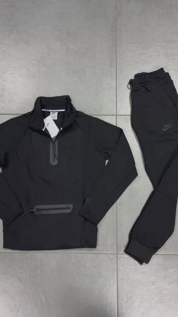 Trening Nike Tech Fleece pentru copii, negru. Model 2024. Calitate premium