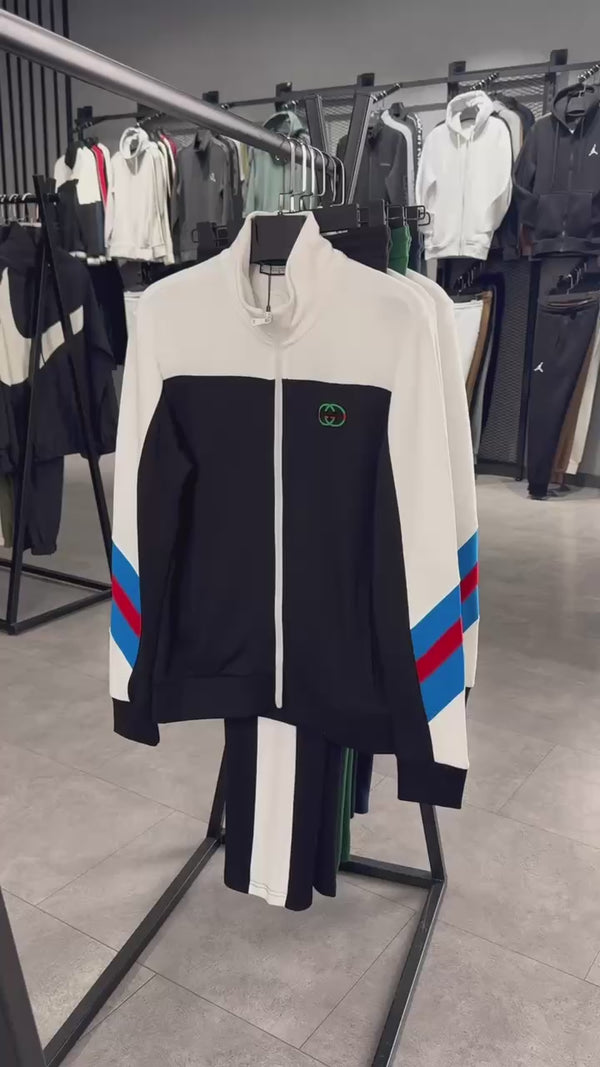 Trening Gucci pentru bărbați, verde - alb. Calitate premium