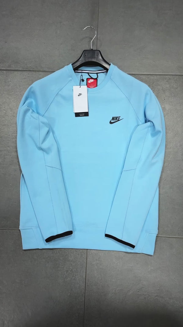 Bluză Nike Tech Fleece pentru bărbați, albastru deschis. Calitate premium