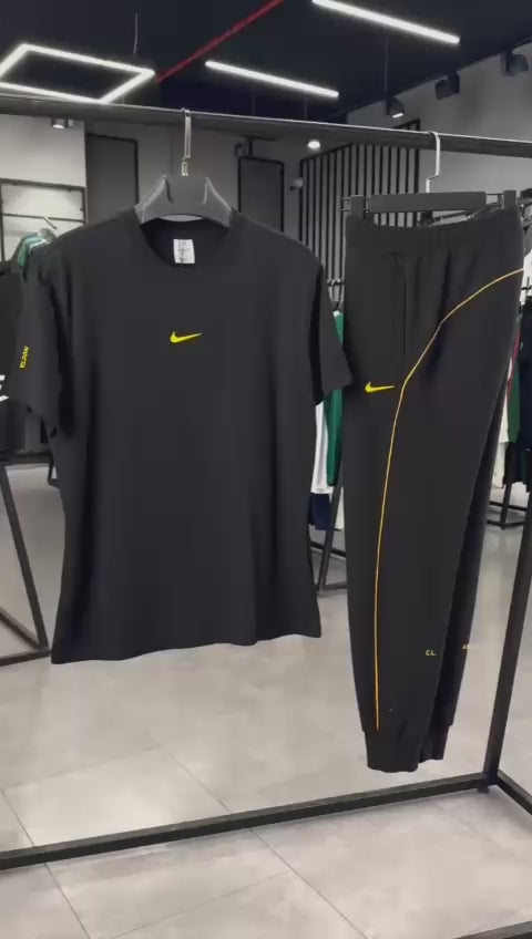 Set de vară bărbați Nike Nocta, gri clasic. Calitate premium