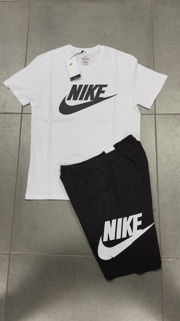 Set cu pantaloni scurți pentru bărbați Nike, Alb și Negru. Factory outlet