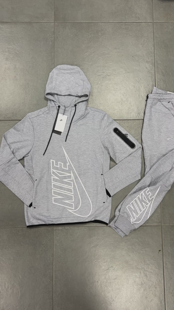 Trening Nike Tech Fleece pentru bărbați, fără fermoar, gri. Calitate premium