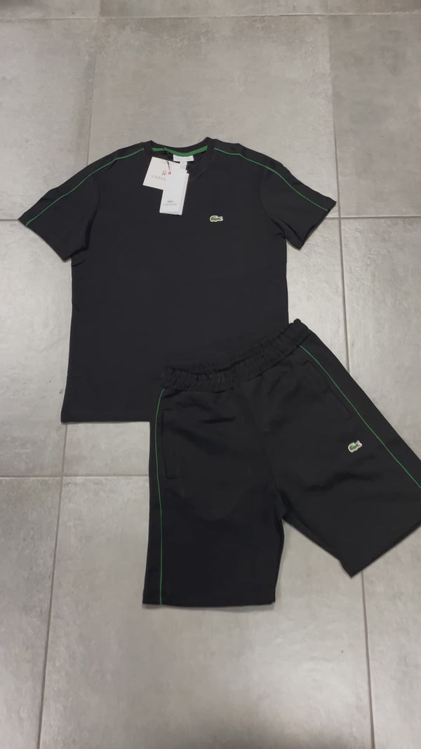 Set cu pantaloni scurți pentru bărbați Lacoste, negru. Calitate premium