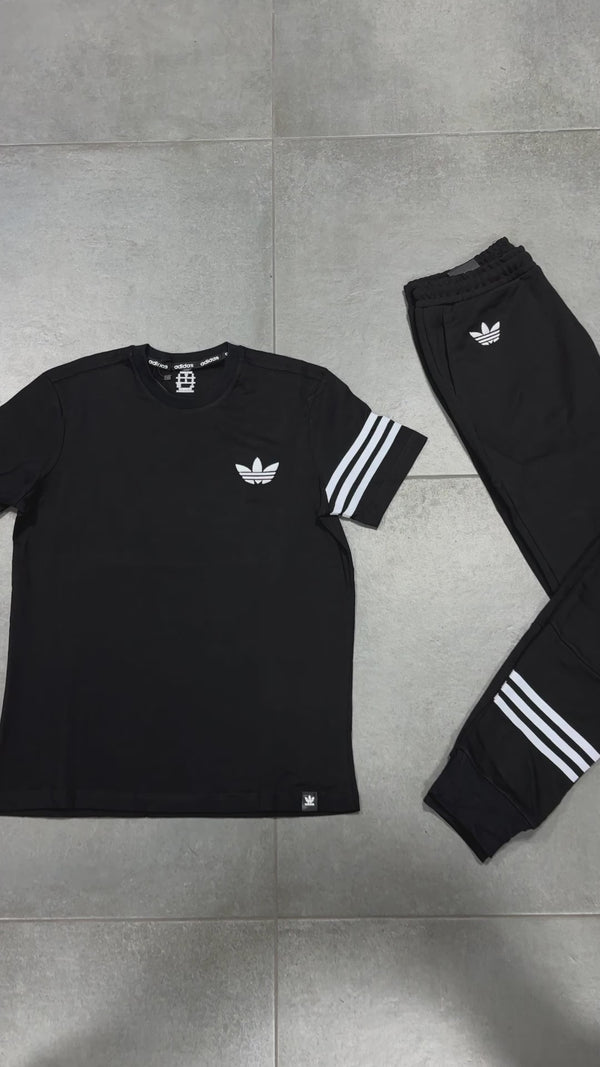 Set de vară bărbați Adidas, negru. Calitate premium