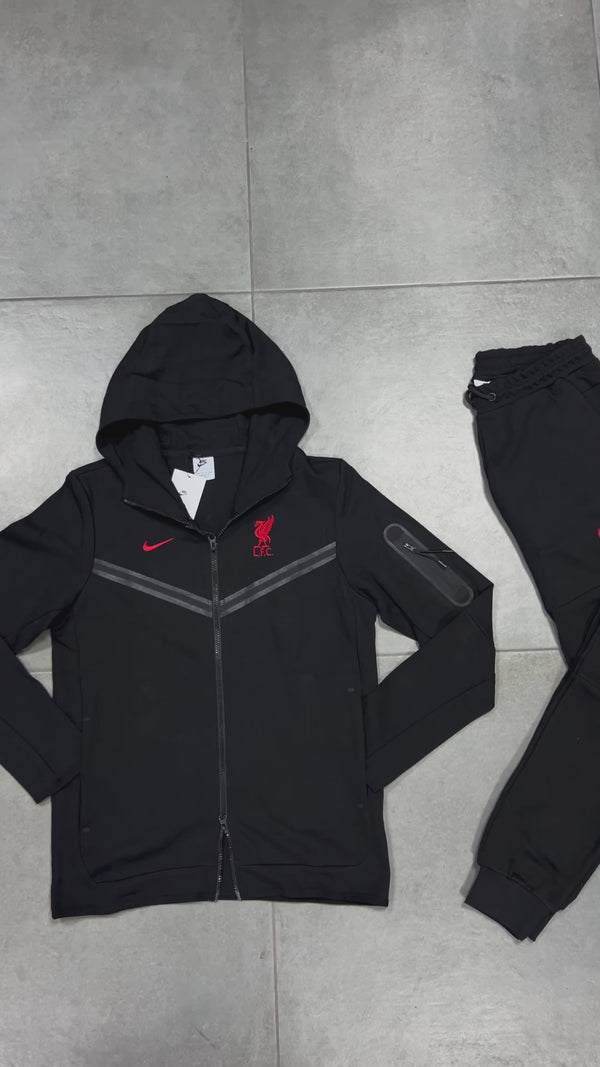 Trening Nike Liverpool Tech Fleece pentru bărbați, negru. Calitate premium