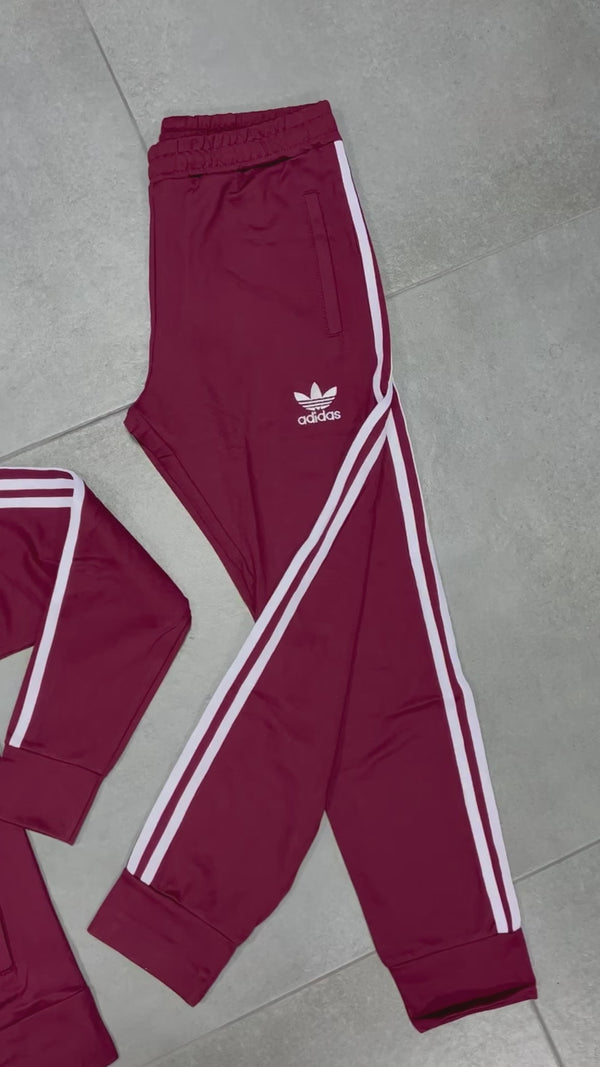 Trening Adidas Classics Adicolor pentru bărbați, visiniu. Calitate premium